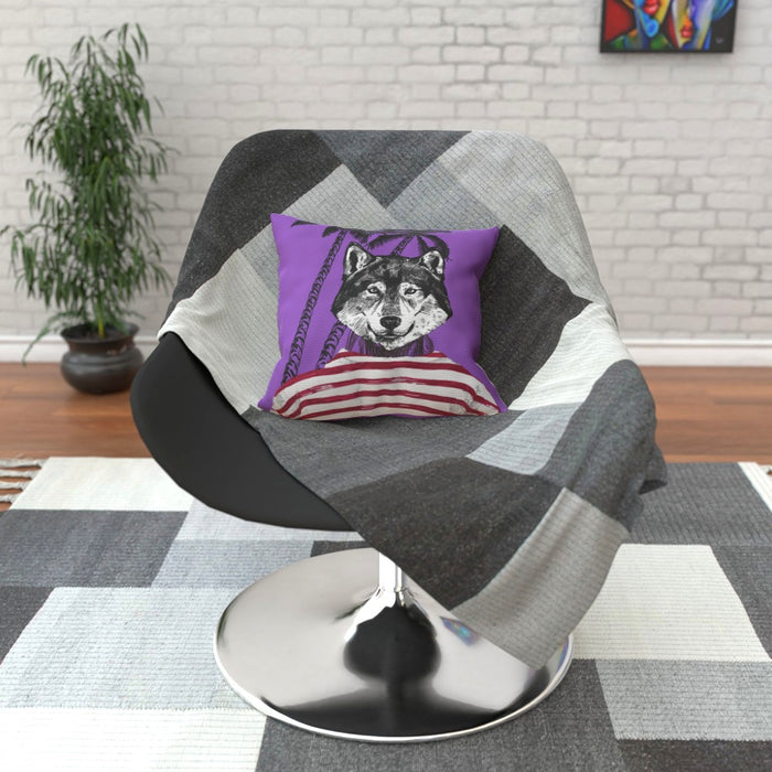 Cushion - To Cool For School Wolf - printonitshop