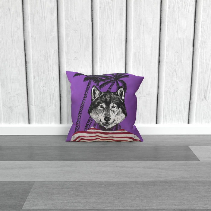 Cushion - To Cool For School Wolf - printonitshop