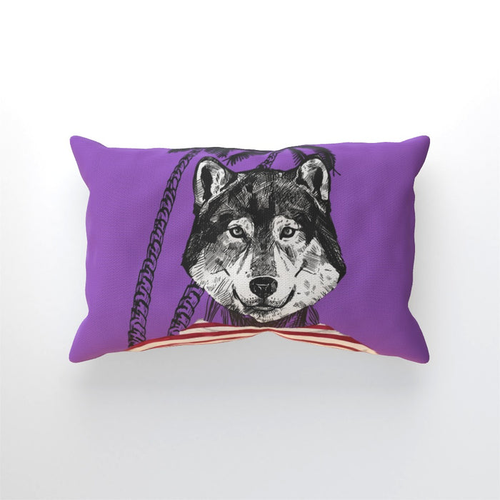 Cushion - To Cool For School Wolf - printonitshop