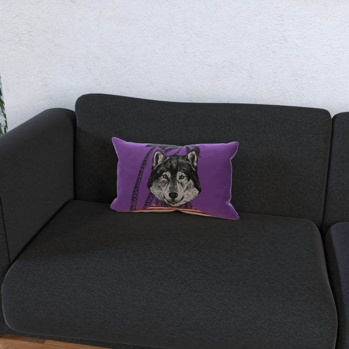 Cushion - To Cool For School Wolf - printonitshop