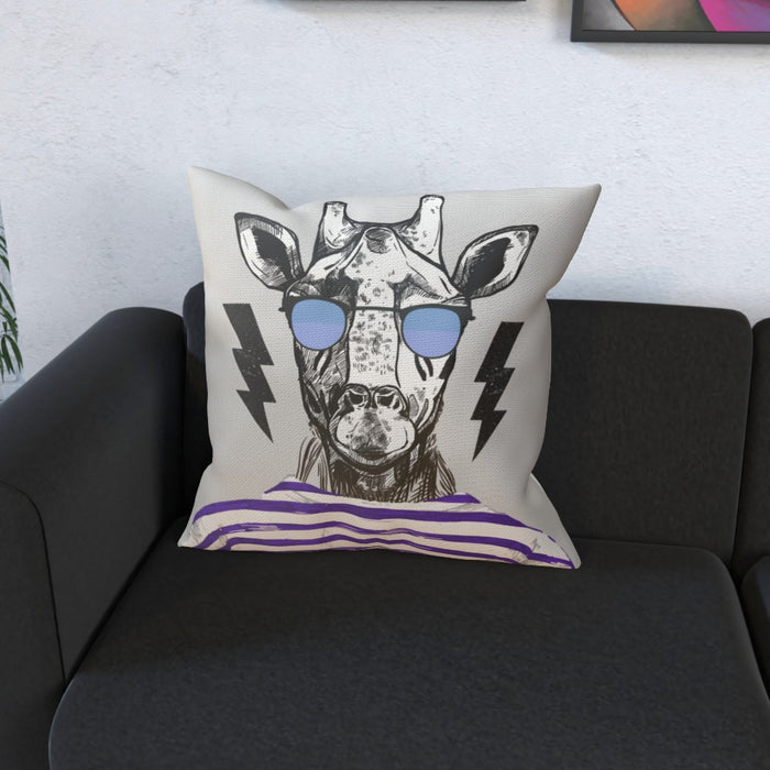 Cushion - To Cool For School Giraffe - printonitshop