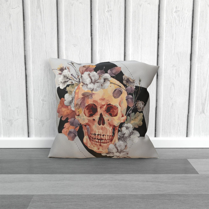 Cushion - Skull With Flowers - printonitshop