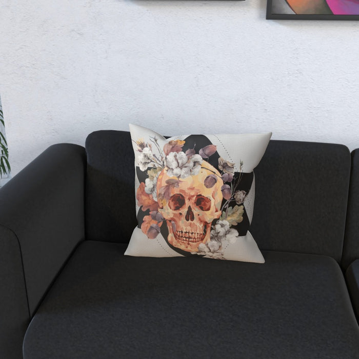 Cushion - Skull With Flowers - printonitshop