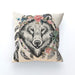 Cushion - Flowered Wolf - printonitshop