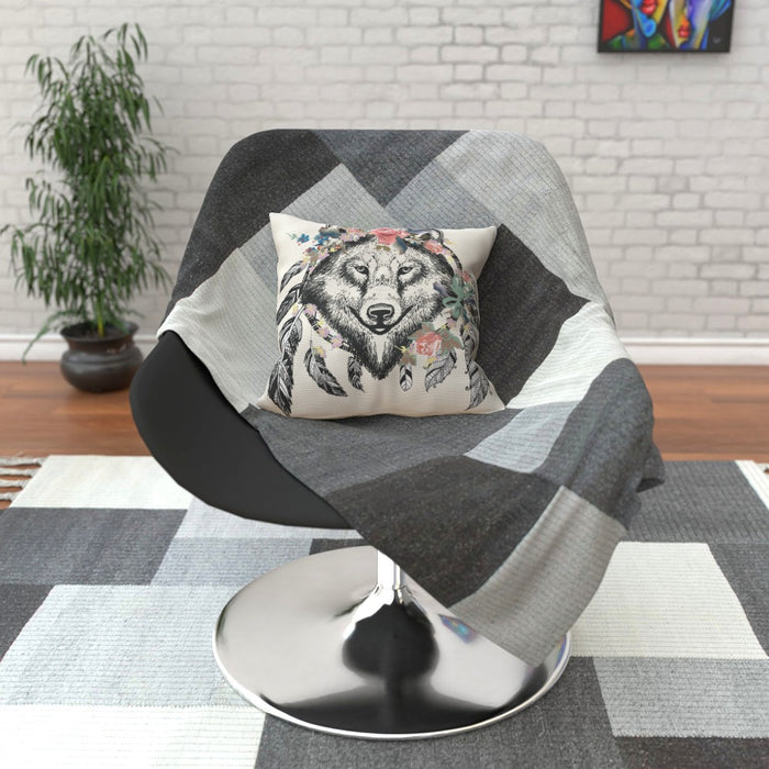 Cushion - Flowered Wolf - printonitshop