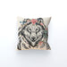 Cushion - Flowered Wolf - printonitshop