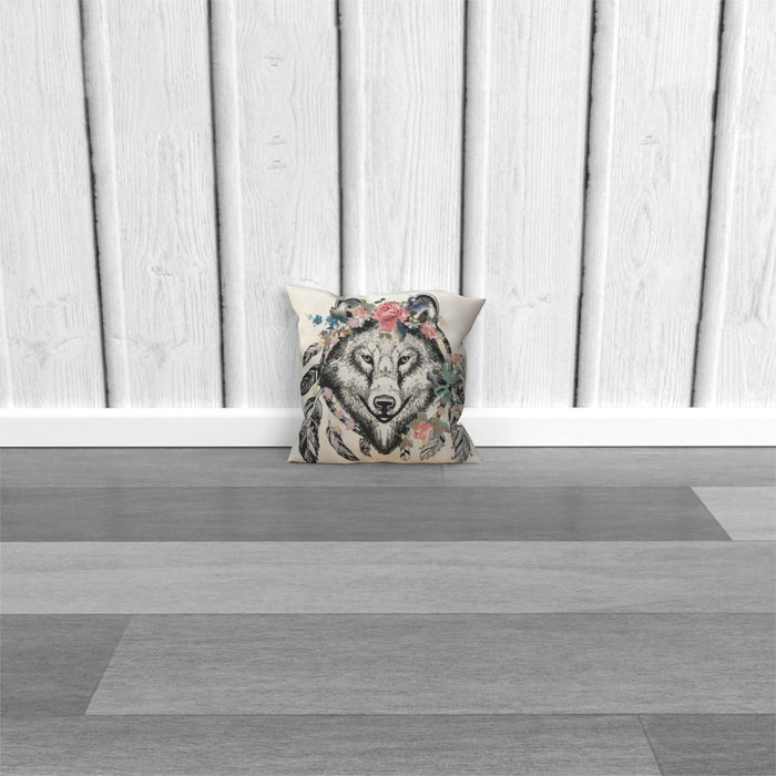 Cushion - Flowered Wolf - printonitshop