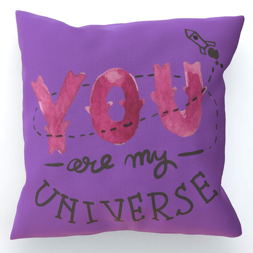 Cushion - You are my universe - Purple - printonitshop