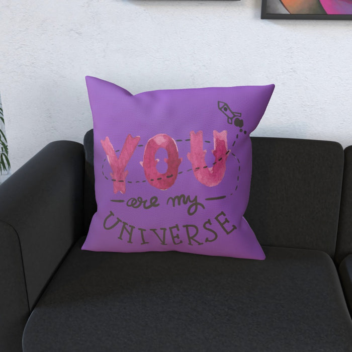 Cushion - You are my universe - Purple - printonitshop