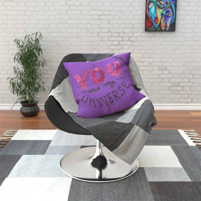 Cushion - You are my universe - Purple - printonitshop