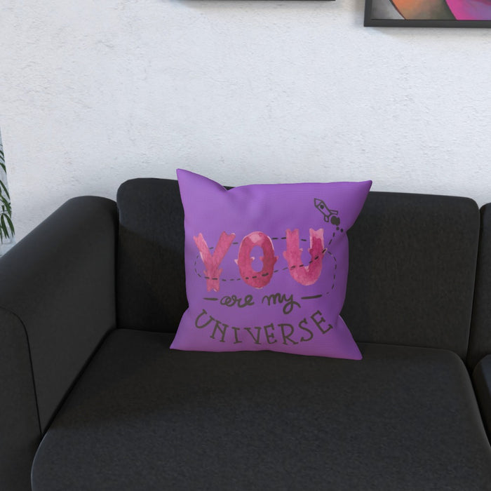 Cushion - You are my universe - Purple - printonitshop