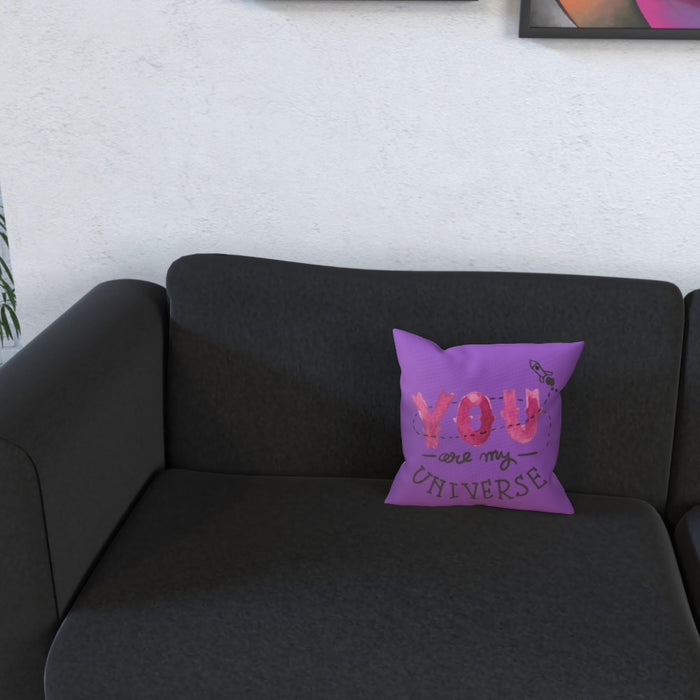 Cushion - You are my universe - Purple - printonitshop