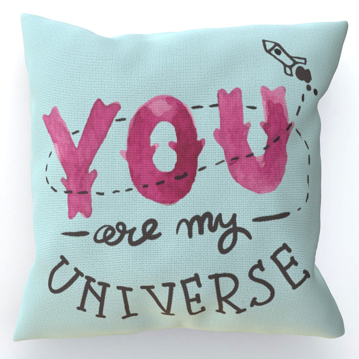 Cushion - You are my universe - Pale Blue - printonitshop