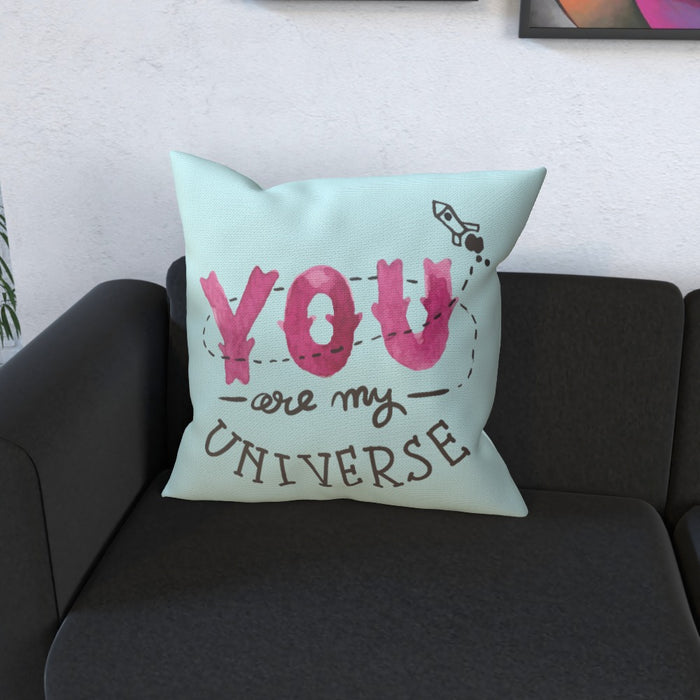 Cushion - You are my universe - Pale Blue - printonitshop