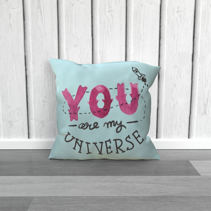 Cushion - You are my universe - Pale Blue - printonitshop