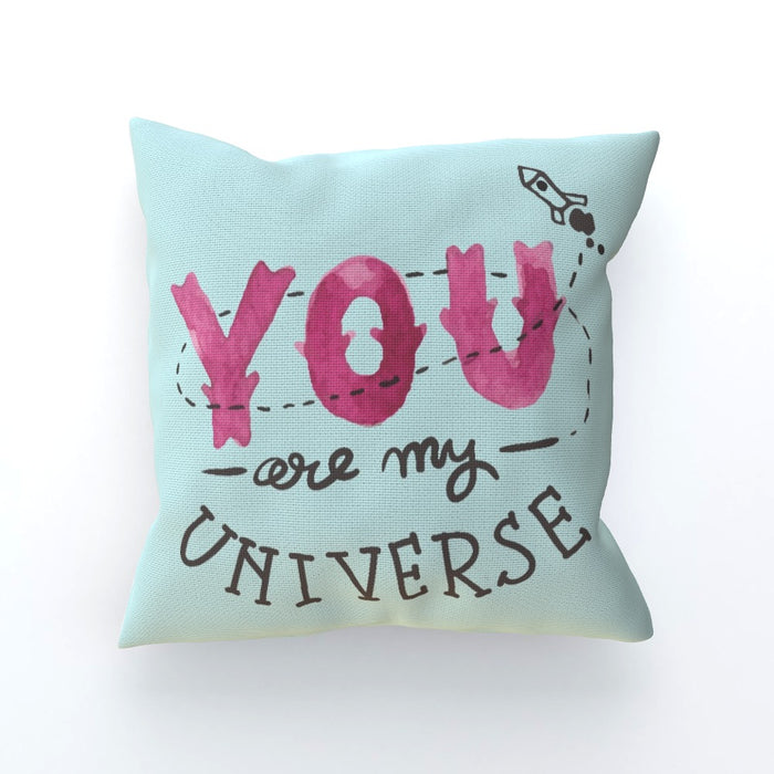 Cushion - You are my universe - Pale Blue - printonitshop