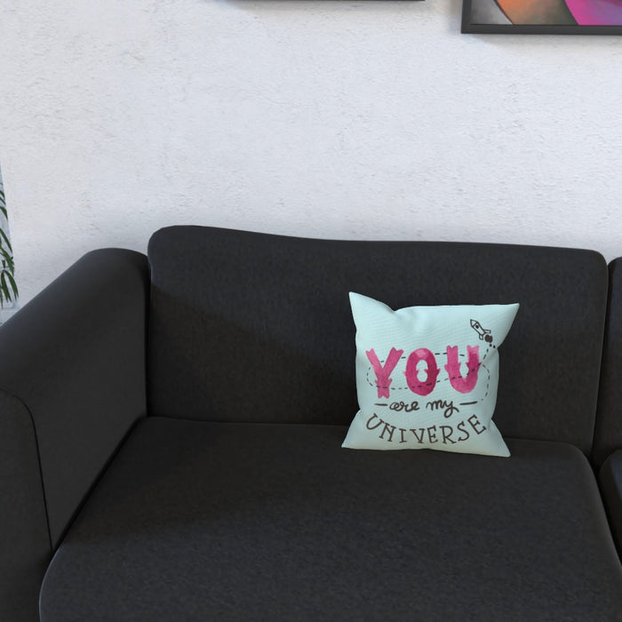 Cushion - You are my universe - Pale Blue - printonitshop