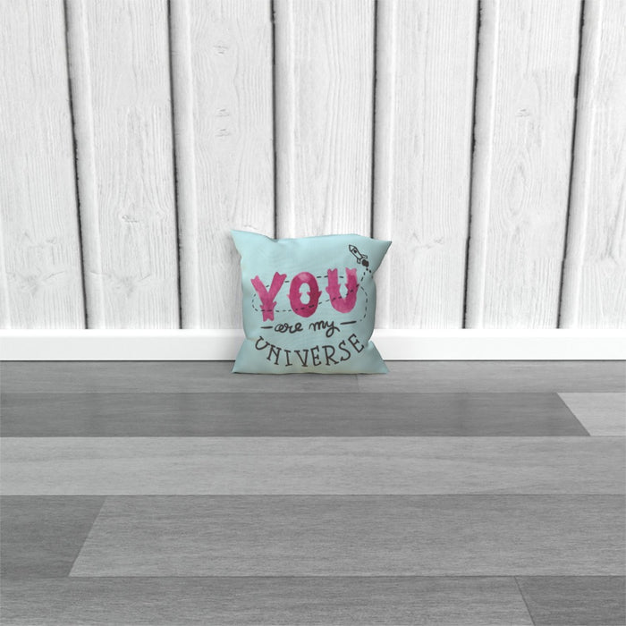 Cushion - You are my universe - Pale Blue - printonitshop