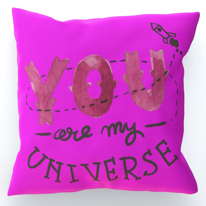 Cushion - You are my universe - Pink - printonitshop