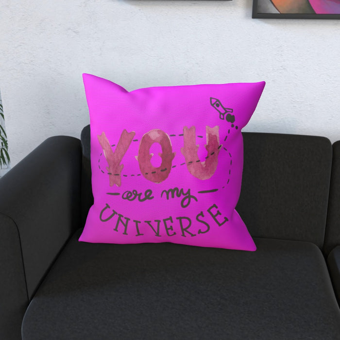 Cushion - You are my universe - Pink - printonitshop