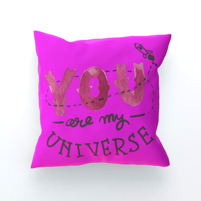 Cushion - You are my universe - Pink - printonitshop