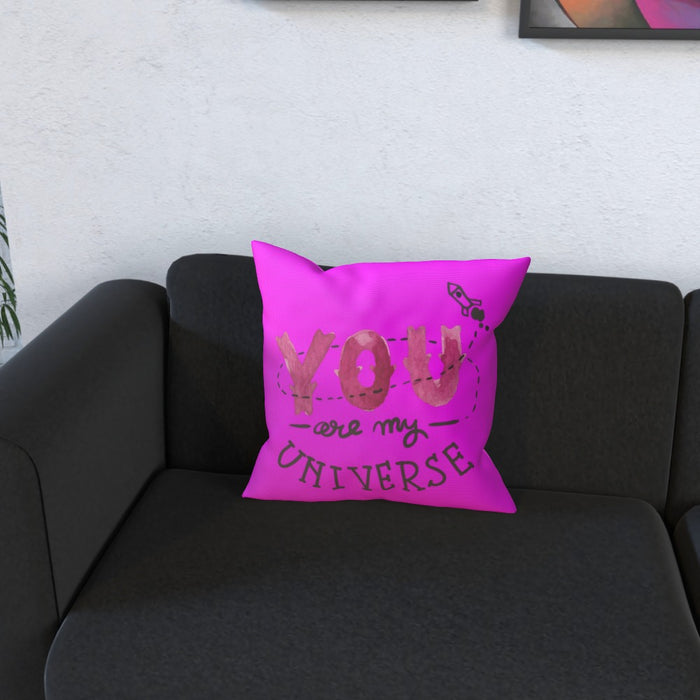 Cushion - You are my universe - Pink - printonitshop