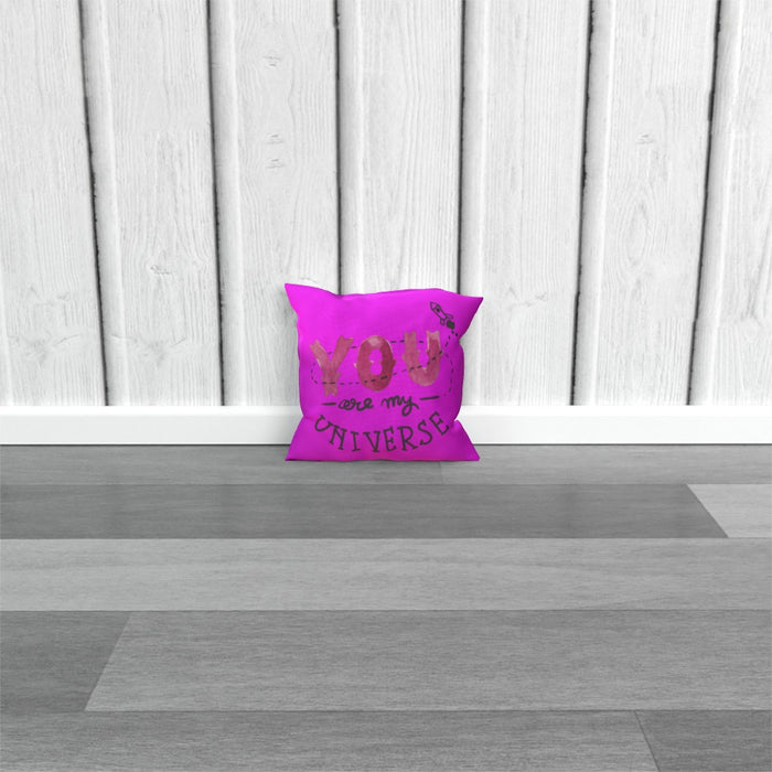 Cushion - You are my universe - Pink - printonitshop