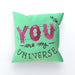 Cushion - You are my universe - Green Zest - printonitshop