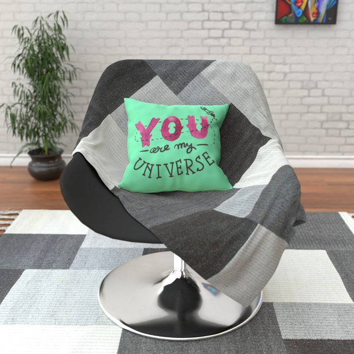 Cushion - You are my universe - Green Zest - printonitshop