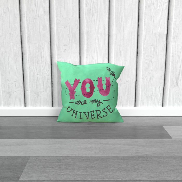 Cushion - You are my universe - Green Zest - printonitshop