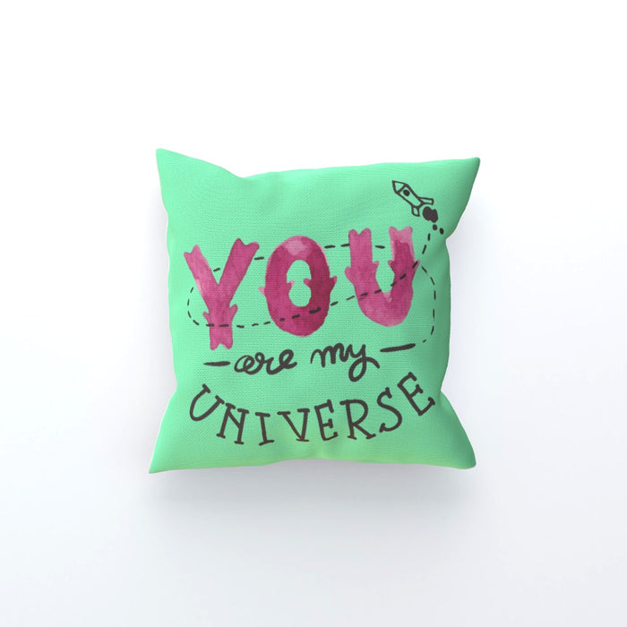 Cushion - You are my universe - Green Zest - printonitshop