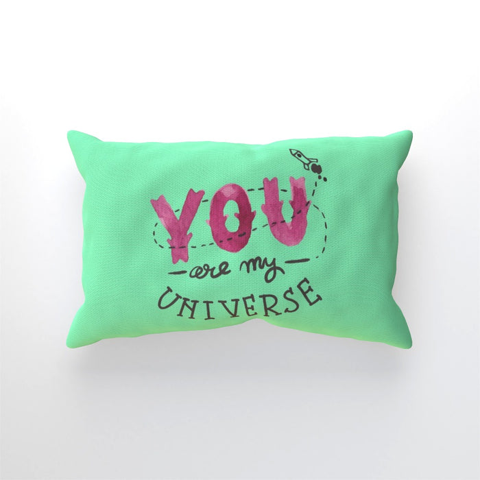 Cushion - You are my universe - Green Zest - printonitshop