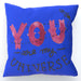 Cushion - You are my universe - Blue - printonitshop