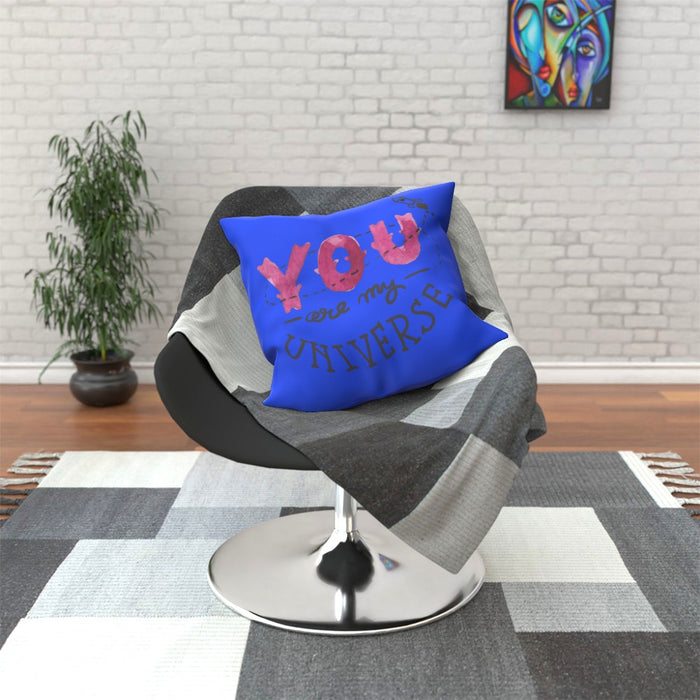 Cushion - You are my universe - Blue - printonitshop