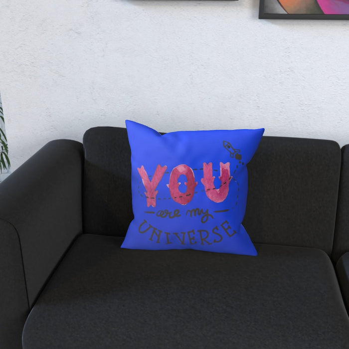 Cushion - You are my universe - Blue - printonitshop