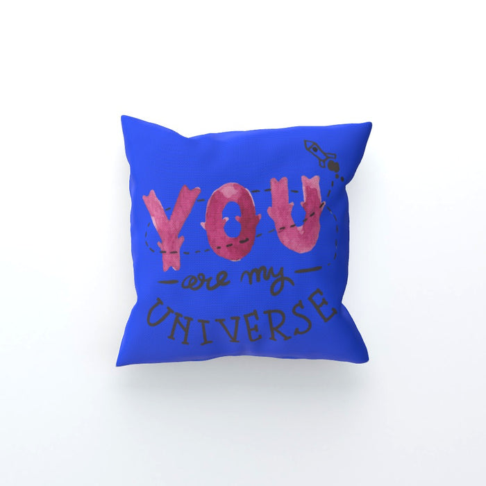 Cushion - You are my universe - Blue - printonitshop