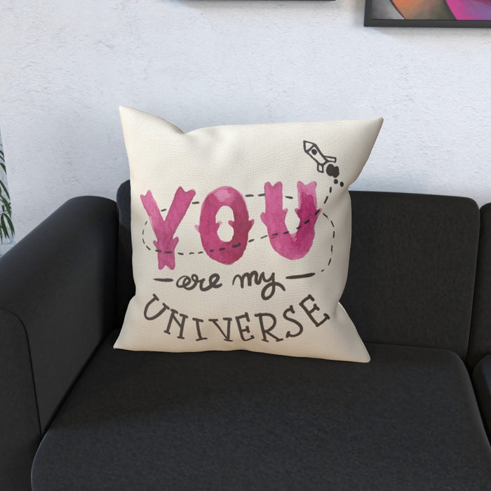 Cushion - You are my universe - Cream - printonitshop