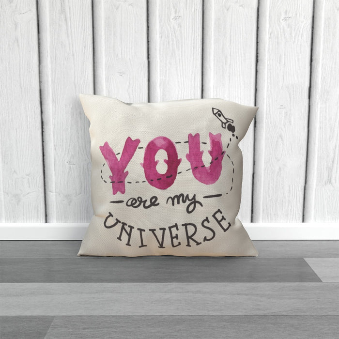 Cushion - You are my universe - Cream - printonitshop