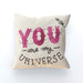 Cushion - You are my universe - Cream - printonitshop