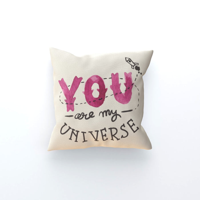 Cushion - You are my universe - Cream - printonitshop