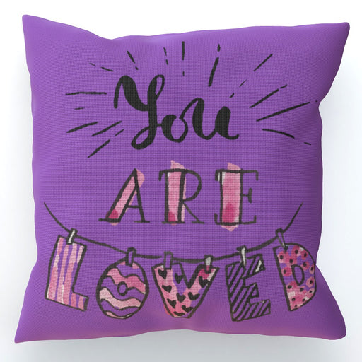 Cushion - You are Loved - Purple - printonitshop