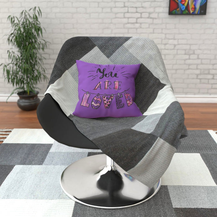 Cushion - You are Loved - Purple - printonitshop