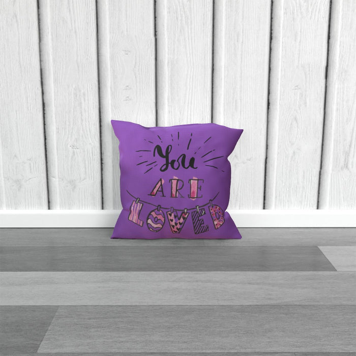 Cushion - You are Loved - Purple - printonitshop