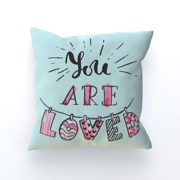 Cushion - You are Loved - Pale Blue - printonitshop