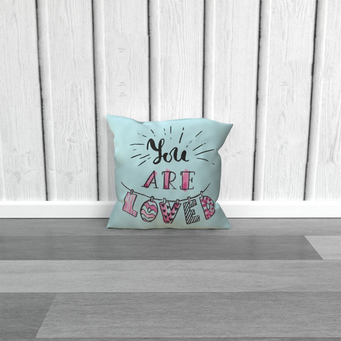 Cushion - You are Loved - Pale Blue - printonitshop