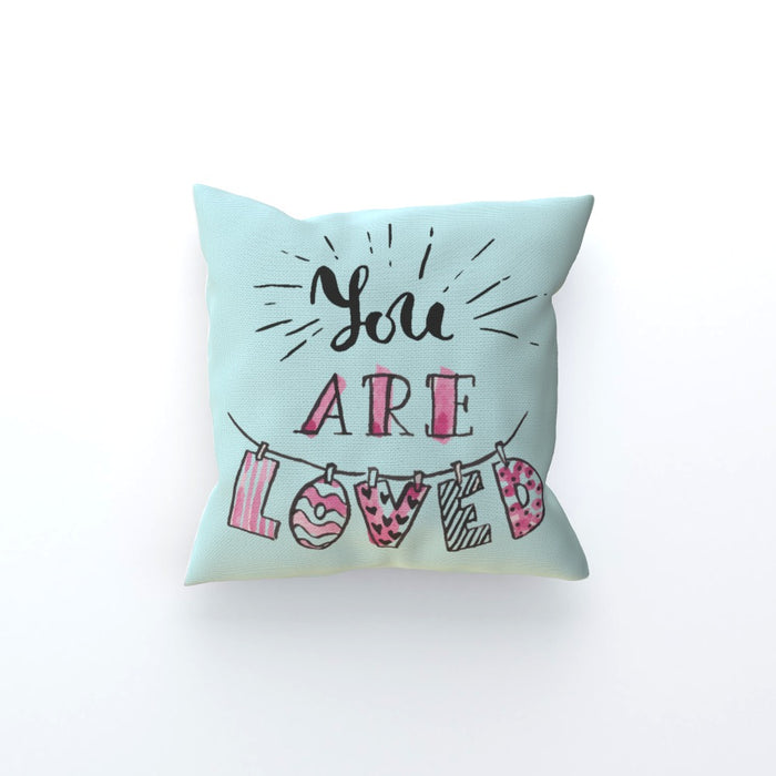 Cushion - You are Loved - Pale Blue - printonitshop