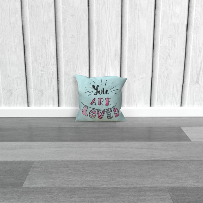 Cushion - You are Loved - Pale Blue - printonitshop