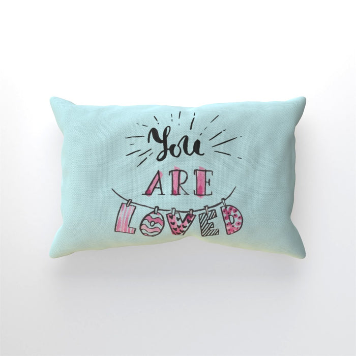 Cushion - You are Loved - Pale Blue - printonitshop