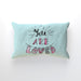 Cushion - You are Loved - Pale Blue - printonitshop