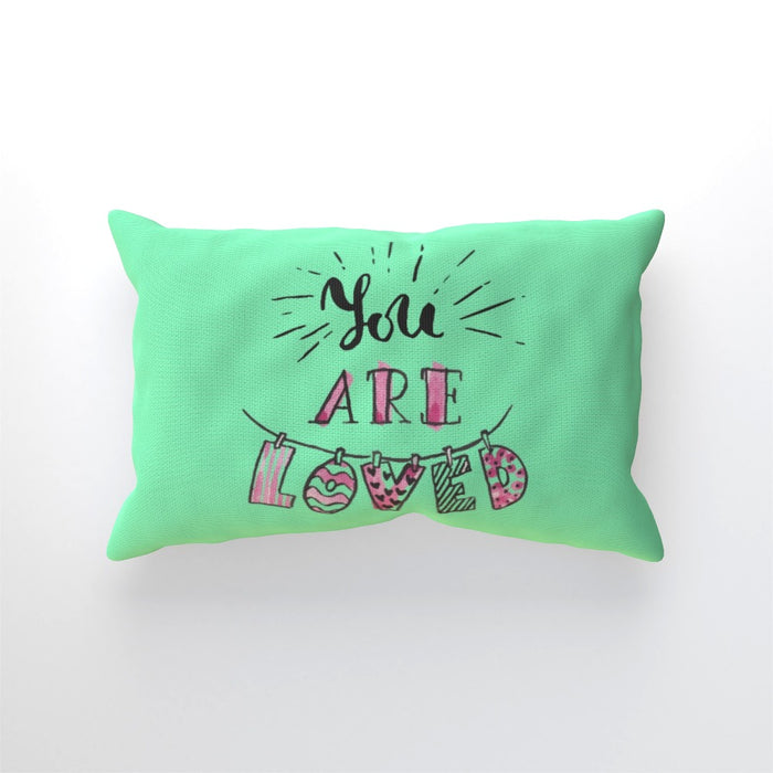 Cushion - You are Loved - Green Zest - printonitshop